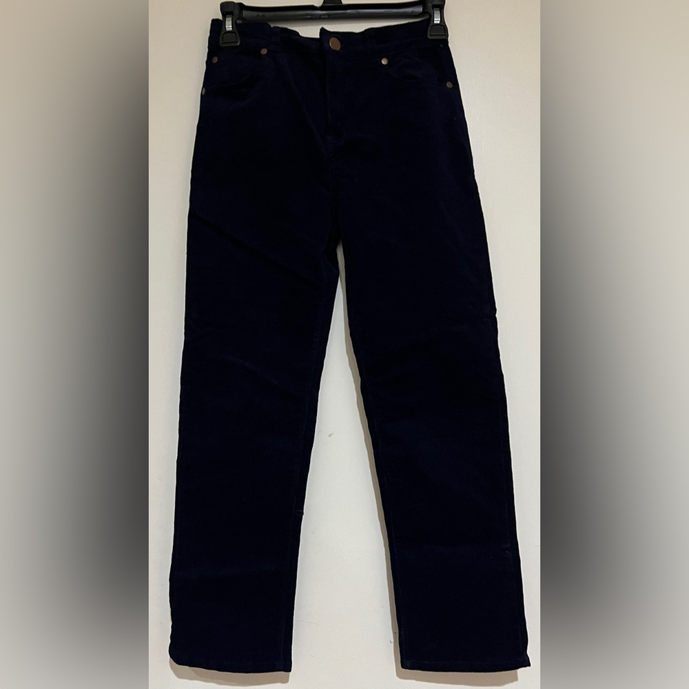 Boys Dark Blue Corduroy Pants